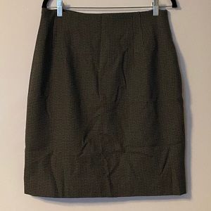 Jones New York 14 Green & Black Wool Pencil Skirt